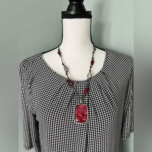 Chicos Costume Jewelry Red Beaded Necklace